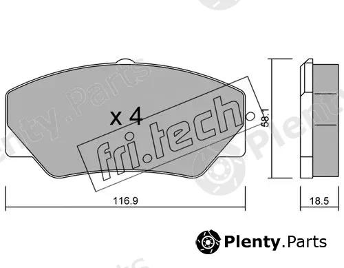 fri.tech. 058.0 — Brake Pad Set, disc brake