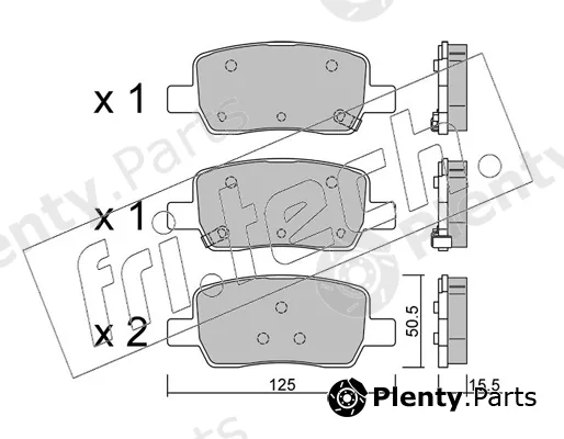 fri.tech. 1304.0 — Brake Pad Set, disc brake