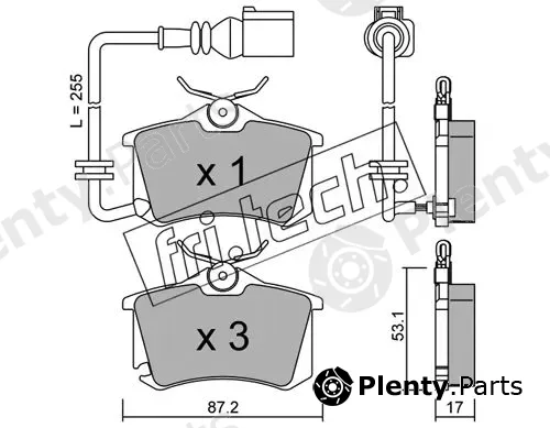 fri.tech. 102.4 — Brake Pad Set, disc brake