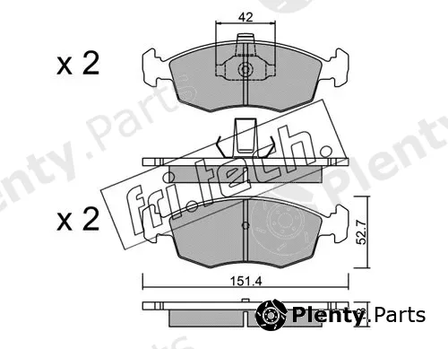 fri.tech. 283.3 — Brake Pad Set, disc brake