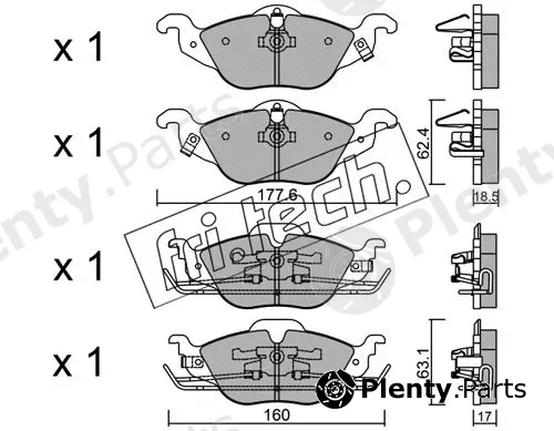 fri.tech. 266.0 — Brake Pad Set, disc brake