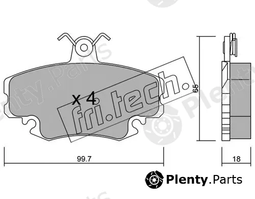 fri.tech. 122.0 — Brake Pad Set, disc brake