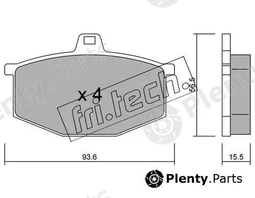 fri.tech. 014.0 — Brake Pad Set, disc brake