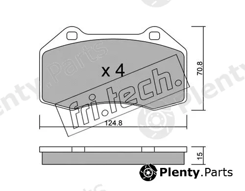 fri.tech. 667.0 — Brake Pad Set, disc brake