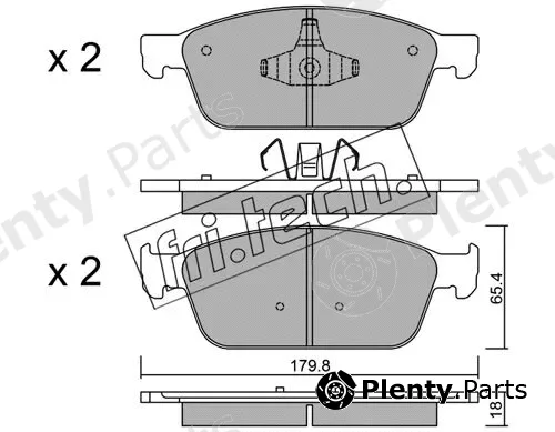 fri.tech. 1005.0 — Brake Pad Set, disc brake