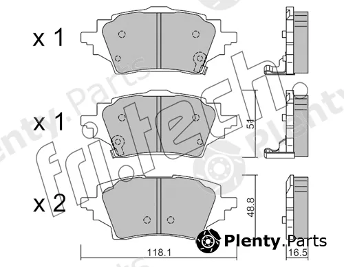 fri.tech. 1228.0 — Brake Pad Set, disc brake