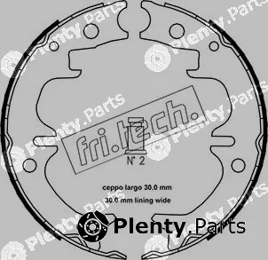 fri.tech. 1115.314 — Brake Shoe Set, parking brake