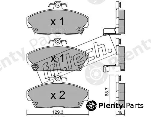 fri.tech. 177.0 — Brake Pad Set, disc brake