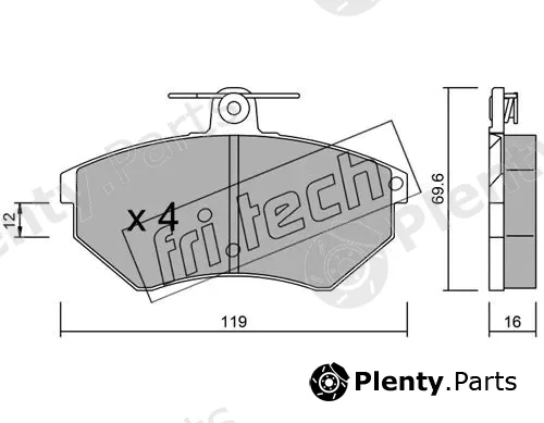 fri.tech. 052.0 — Brake Pad Set, disc brake