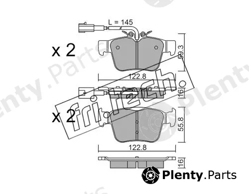 fri.tech. 1101.0 — Brake Pad Set, disc brake