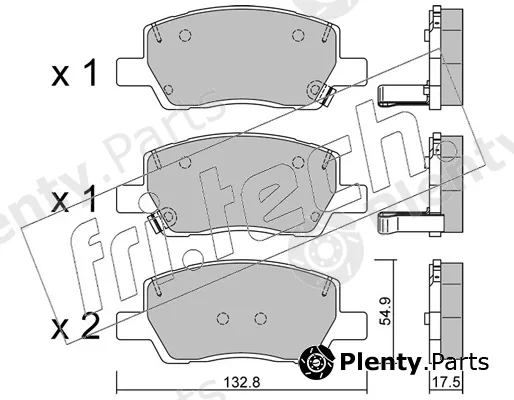 fri.tech. 1296.0 — Brake Pad Set, disc brake