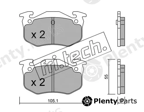 fri.tech. 040.0 — Brake Pad Set, disc brake