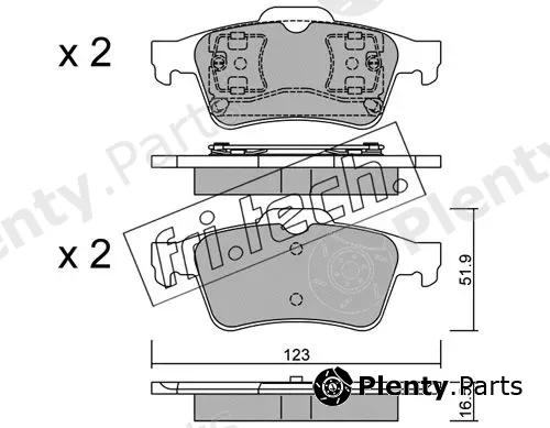 fri.tech. 346.0 — Brake Pad Set, disc brake