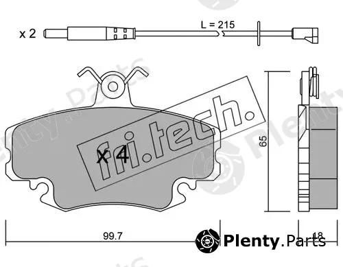 fri.tech. 122.0W — Brake Pad Set, disc brake