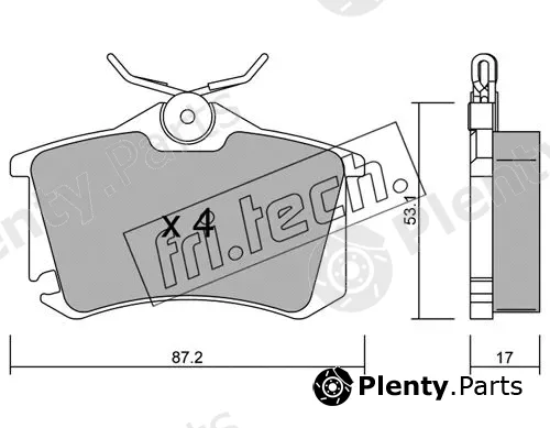 fri.tech. 102.5 — Brake Pad Set, disc brake