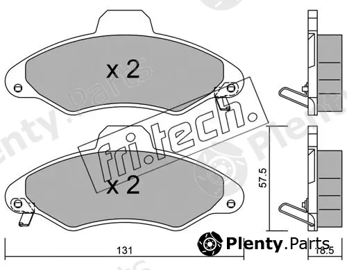 fri.tech. 073.1 — Brake Pad Set, disc brake