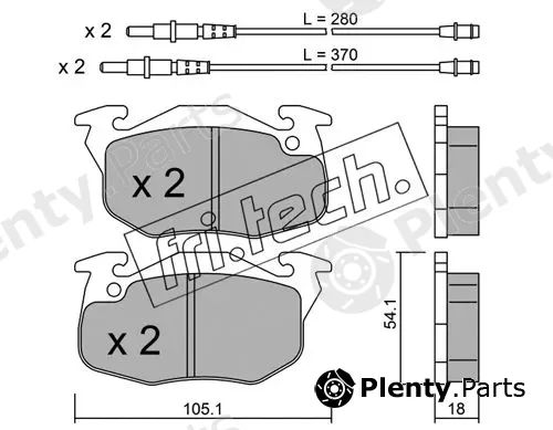 fri.tech. 039.1 — Brake Pad Set, disc brake