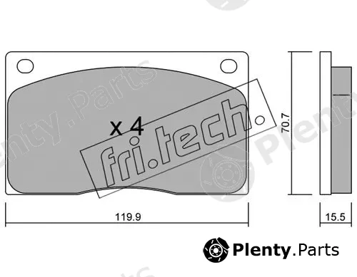 fri.tech. 091.0 — Brake Pad Set, disc brake