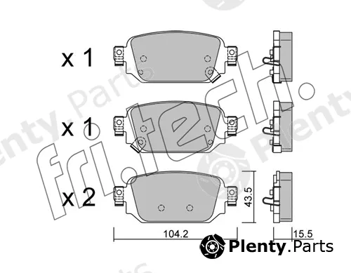 fri.tech. 1238.0 — Brake Pad Set, disc brake