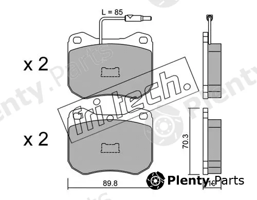 fri.tech. 023.0 — Brake Pad Set, disc brake