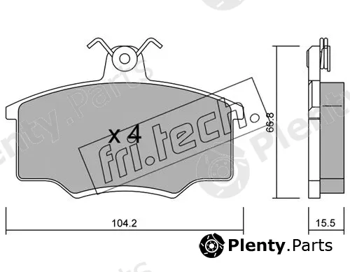 fri.tech. 026.1 — Brake Pad Set, disc brake