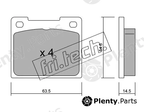 fri.tech. 022.0 — Brake Pad Set, disc brake