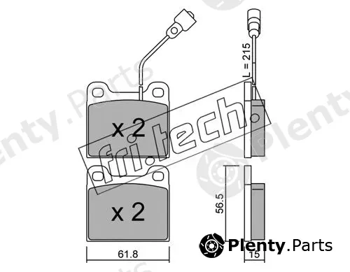 fri.tech. 003.2 — Brake Pad Set, disc brake