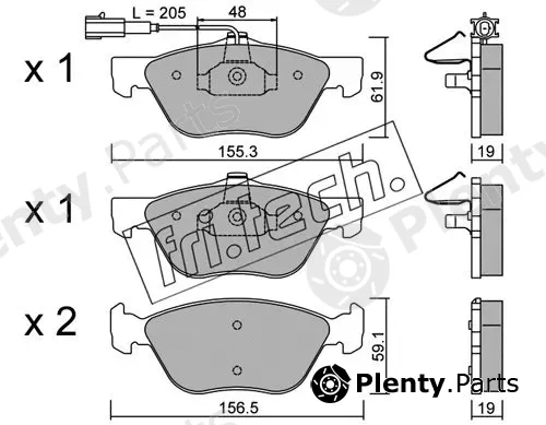 fri.tech. 085.2 — Brake Pad Set, disc brake