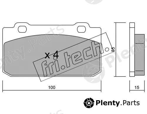 fri.tech. 042.0 — Brake Pad Set, disc brake