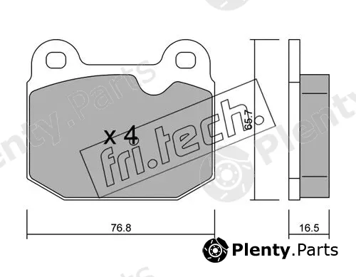 fri.tech. 015.1 — Brake Pad Set, disc brake