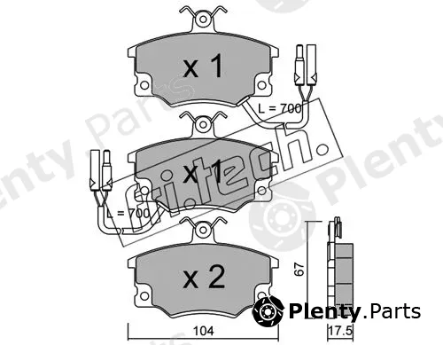 fri.tech. 032.2 — Brake Pad Set, disc brake
