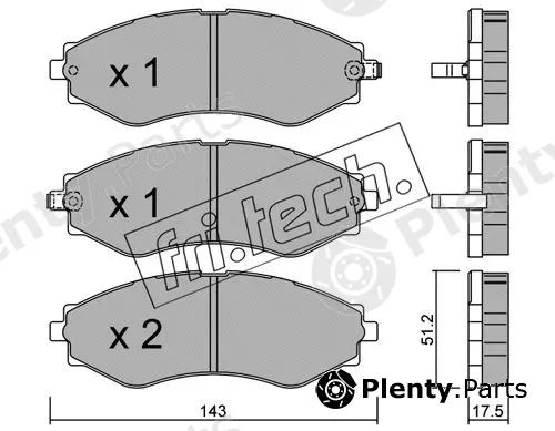 fri.tech. 525.0 — Brake Pad Set, disc brake
