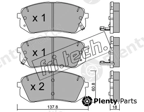 fri.tech. 799.1 — Brake Pad Set, disc brake