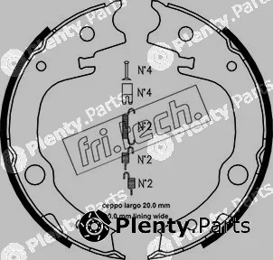 fri.tech. 1115.315K — Brake Shoe Set, parking brake