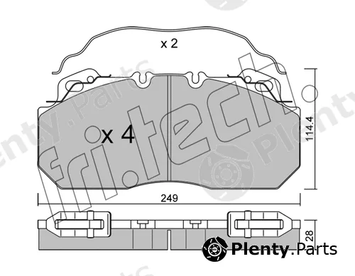 fri.tech. 605.0 — Brake Pad Set, disc brake