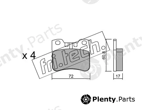 fri.tech. 062.2 — Brake Pad Set, disc brake