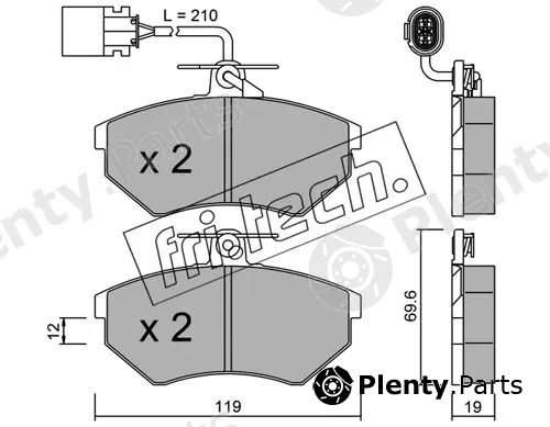 fri.tech. 052.1 — Brake Pad Set, disc brake