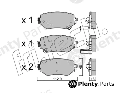 fri.tech. 1192.0 — Brake Pad Set, disc brake