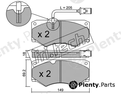 fri.tech. 016.2 — Brake Pad Set, disc brake