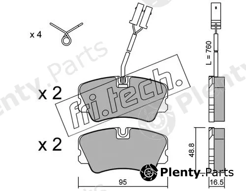 fri.tech. 067.0 — Brake Pad Set, disc brake