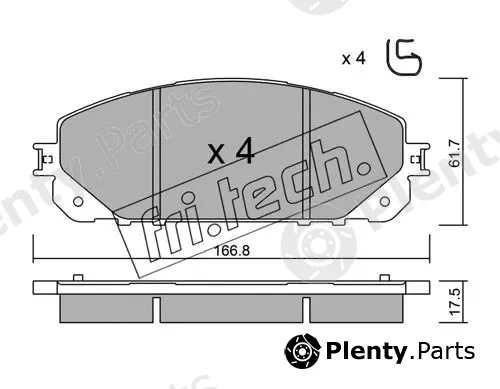 fri.tech. 1016.0 — Brake Pad Set, disc brake