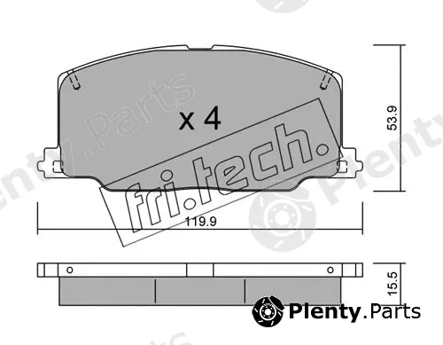 fri.tech. 069.0 — Brake Pad Set, disc brake