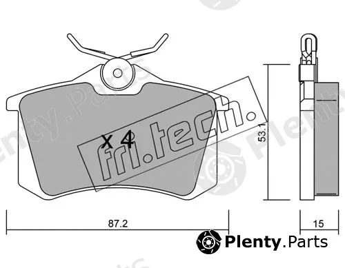 fri.tech. 102.0 — Brake Pad Set, disc brake