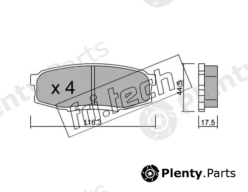 fri.tech. 838.0 — Brake Pad Set, disc brake