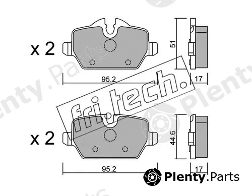 fri.tech. 657.0 — Brake Pad Set, disc brake