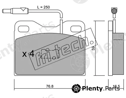 fri.tech. 017.3 — Brake Pad Set, disc brake