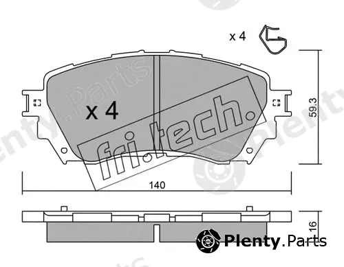 fri.tech. 1010.0 — Brake Pad Set, disc brake
