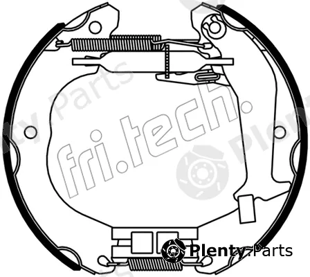 fri.tech. 16533 — Brake Shoe Set Kit premounted