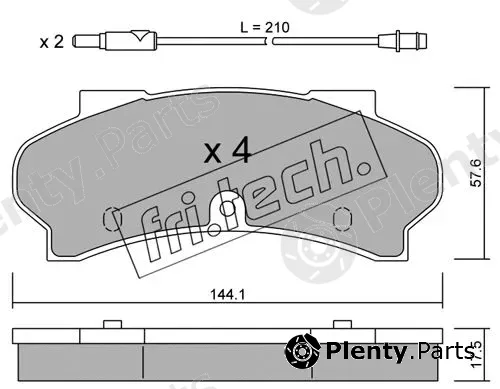 fri.tech. 019.1 — Brake Pad Set, disc brake