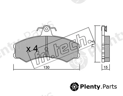 fri.tech. 033.1 — Brake Pad Set, disc brake